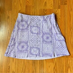 BP Nordstrom Mini Purple Patterned A-Line Skirt Size Small Lightweight Cute Y2K